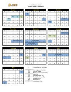 Jean Massieu School, Salt Lake calendar