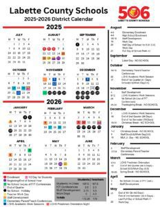 Labette County Unified School District calendar
