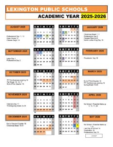 LEXINGTON PUBLIC SCHOOLS 25-26 CALENDAR