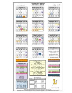 Ledyard Public Schools 25-26 calendar