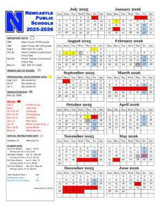 newcastle public schools calendar