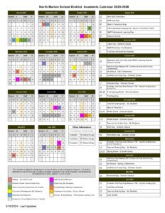 North Marion School District 25-26 calendar