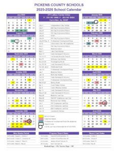 Pickens County Schools AL CALENDAR