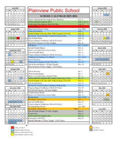 plainview public schools calendar