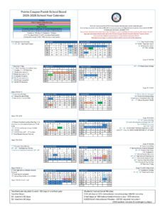 Pointe Coupee Parish School Board calendar