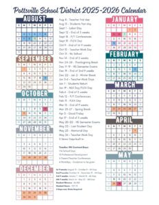 Pottsville School District ar calendar