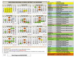 Region 14 Schools calendar
