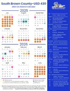 South Brown County calendar