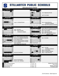 stillwater schools calendar