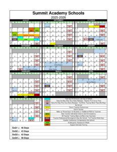 summit academy calendar