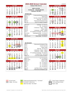 Verdigris Public Schools 25-26 calendar