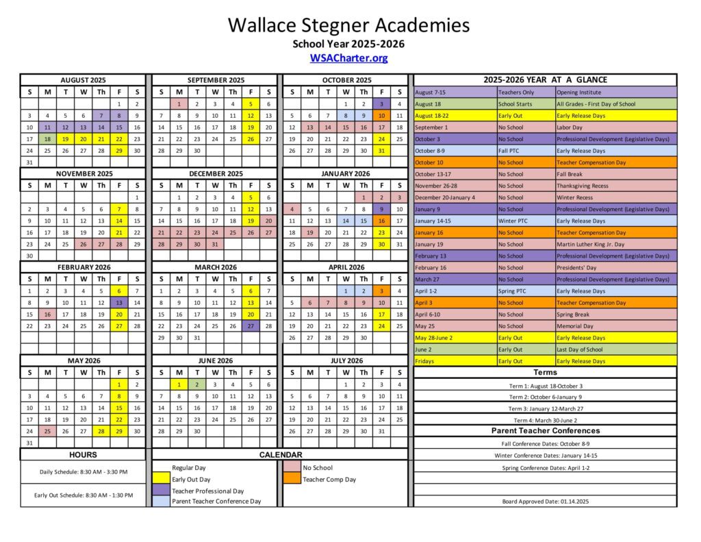 Wallace Stegner calendar