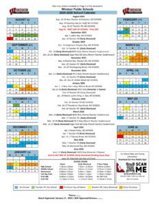 wndsor public schools calendar