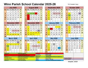 winn parish school system calendar