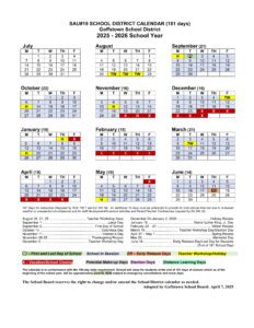 Goffstown School District Calendar-1
