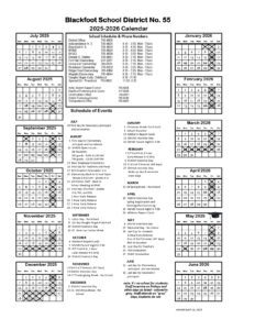 Blackfoot School District No. 55, 25-26 calendar