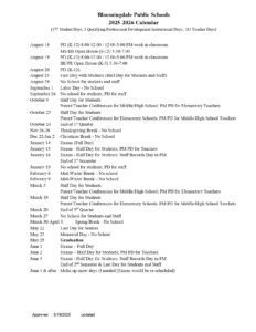 Bloomingdale Public Schools,25-26
