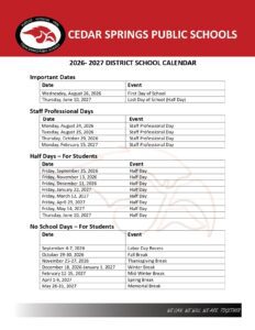 Cedar Springs Public Schools mi