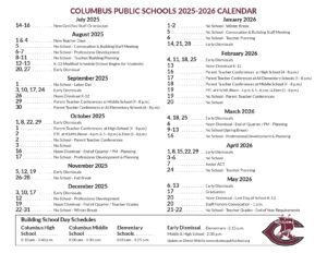 Columbus Public Schools K-12, 25-26, ne