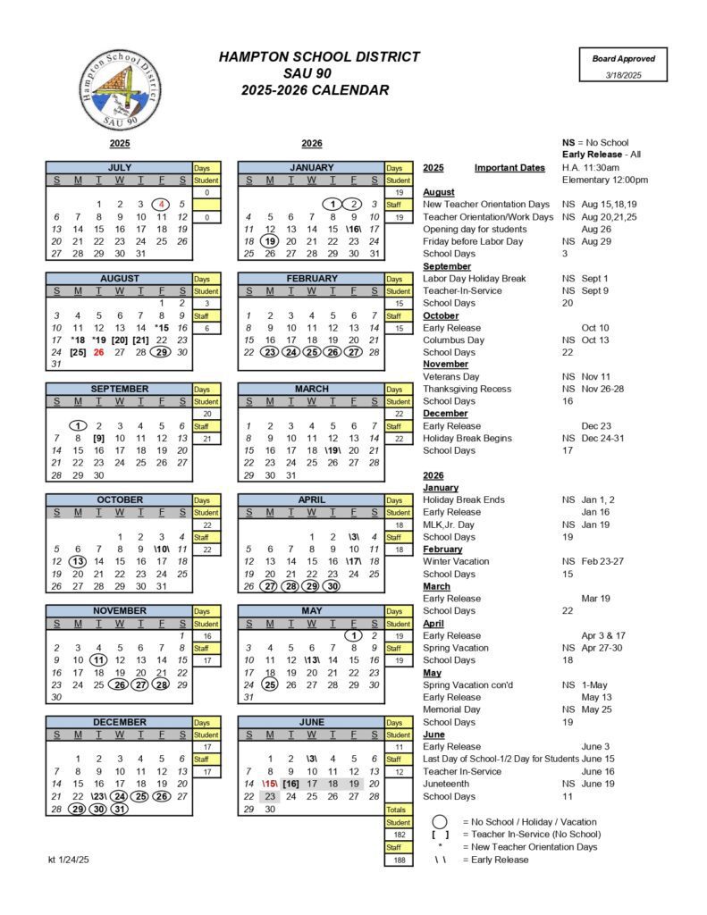 Hampton School District 25-26