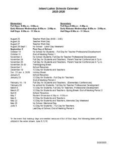 Inland Lakes School District mi