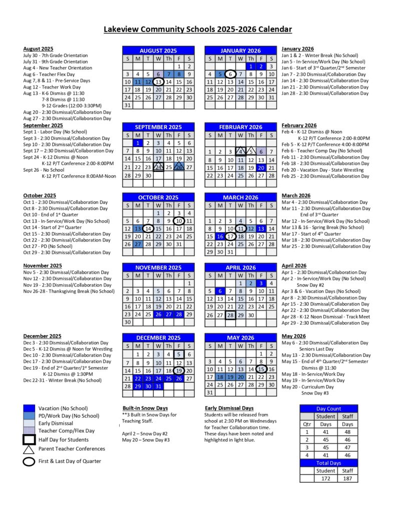 Lakeview Community Schools, 25-26