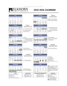 Elkhorn Public Schools calendar