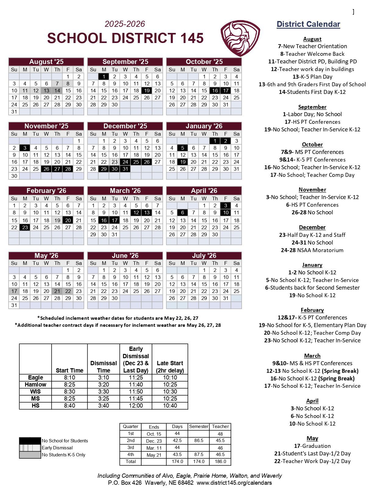 School District 145 26-27 Revised [PDF]   Logo