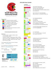 South Sioux City calendar