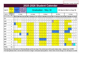 Sheridan County Schools 25-26 Calendar