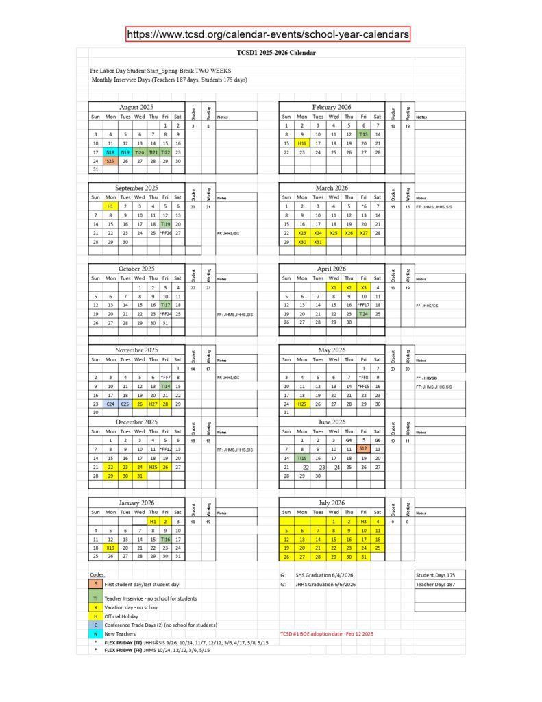 TCSD1 calendar revised