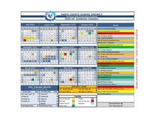 Yazoo County School District calendar