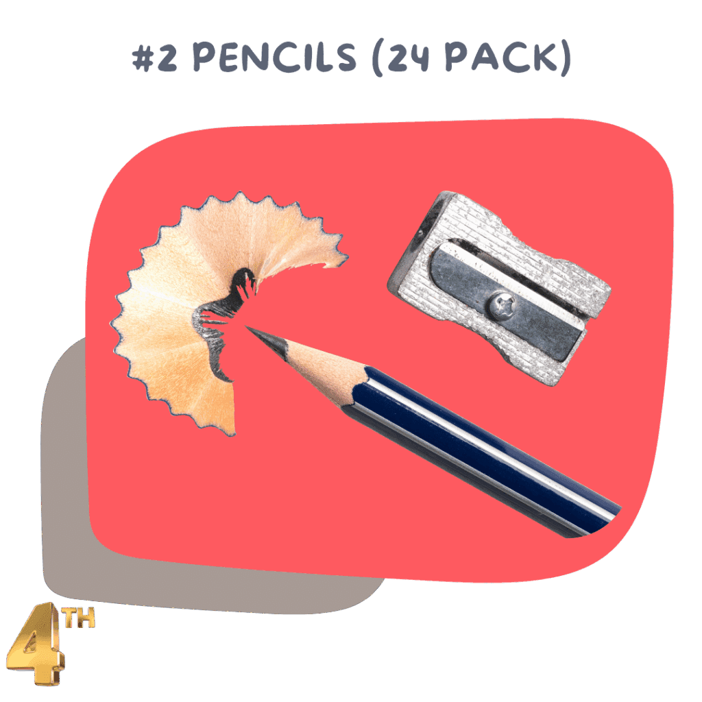 #2 Pencils (24 pack) – For daily writing, math, and classwork