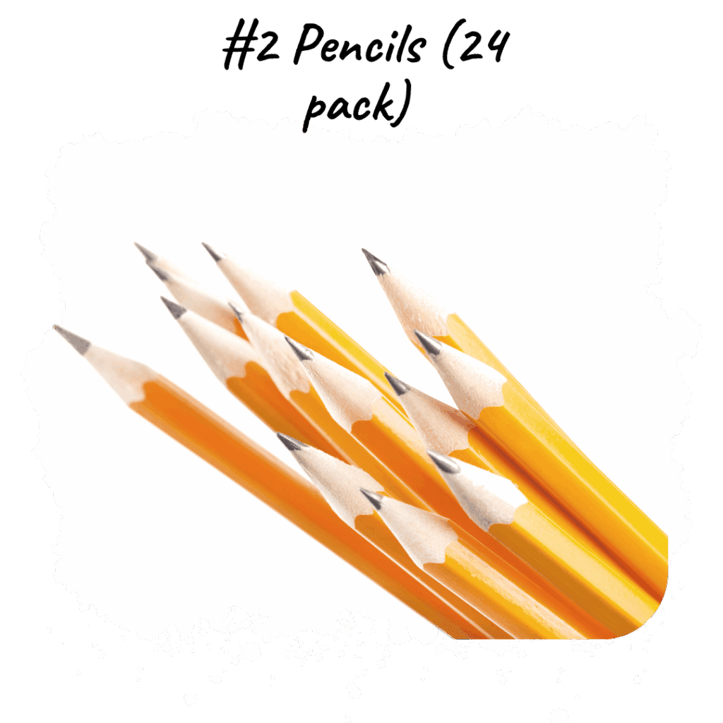 #2 Pencils (24 pack) – Daily writing, math work, and tests