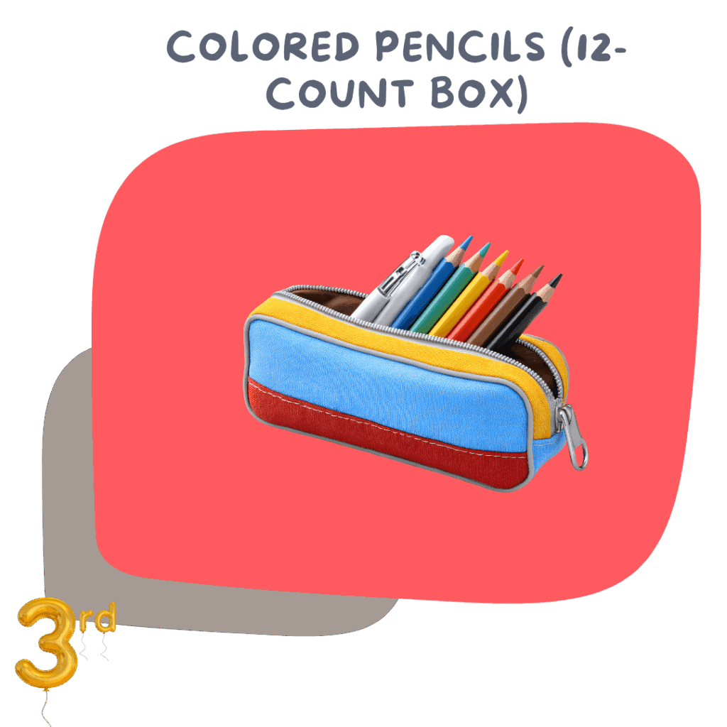 Colored Pencils (12-count) – Ideal for map work and art