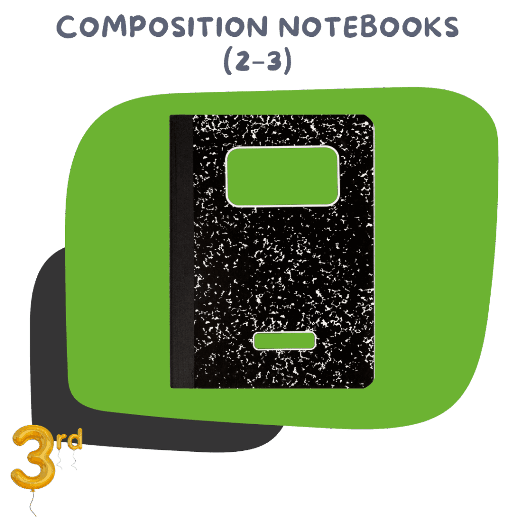 Composition Notebooks (2) – For journals and spelling practice