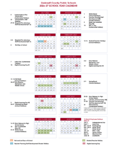 GCPS Gwinnett School County Calendar 26-27