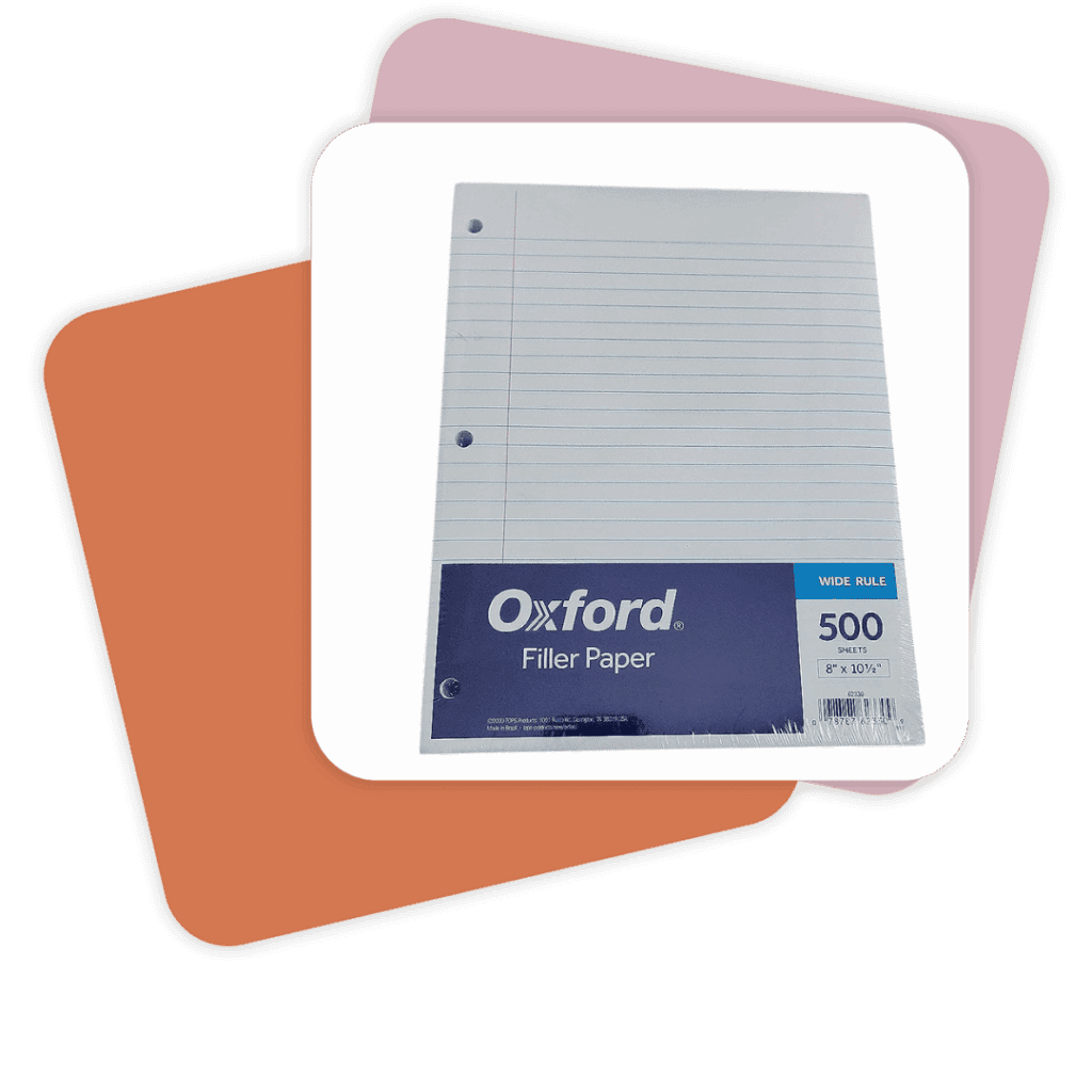 Loose-Leaf College-Ruled Paper (1 pack) – For assignments and extra practice.