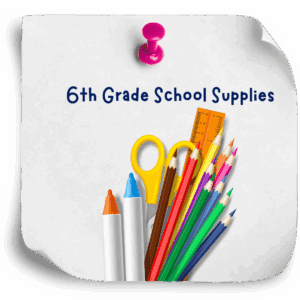 6th grade school supply list