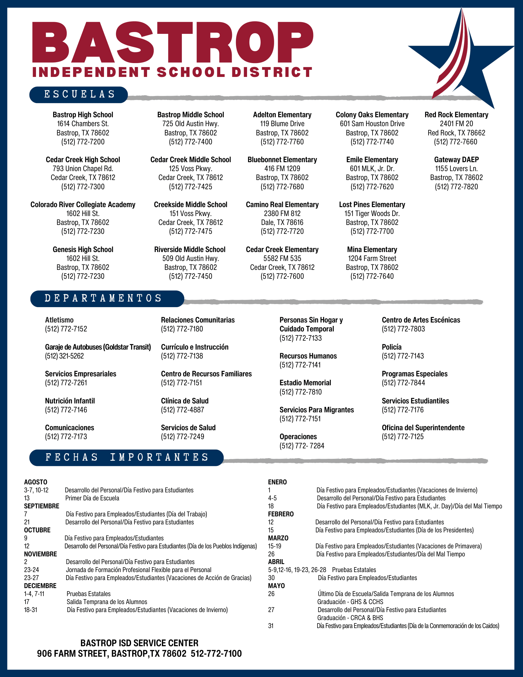 Bastrop ISD Calendar 26-27 Revised [PDF]