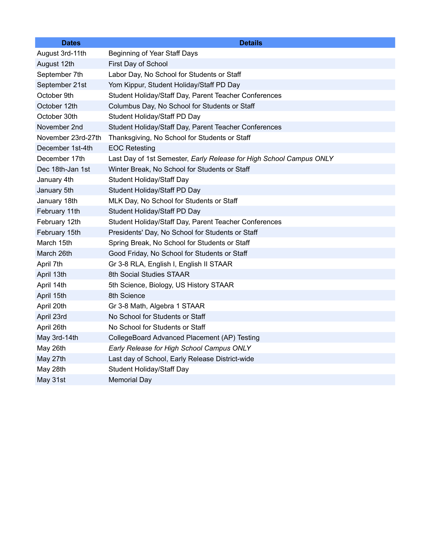 Lake Travis ISD  Calendar 26-27 Calendar [PDF]
