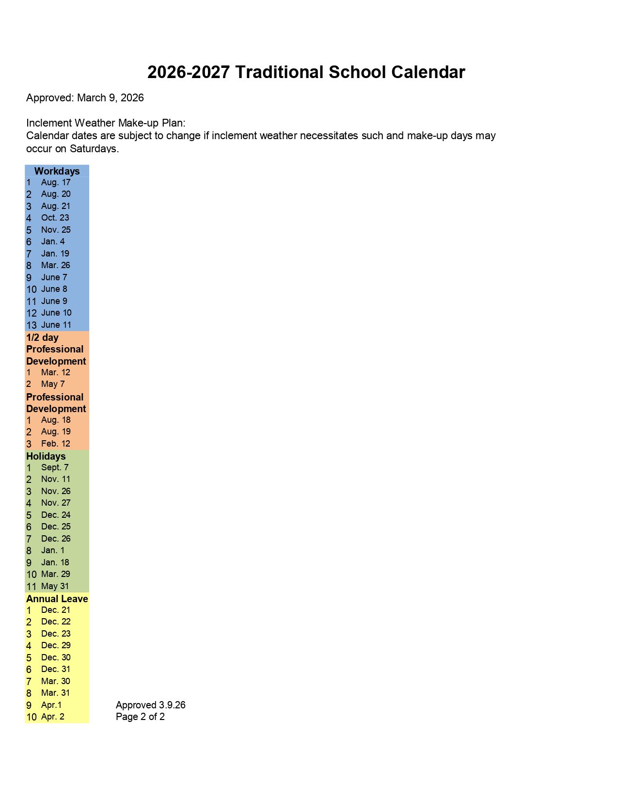 McDowell County Schools Calendar 26-27 [PDF]
