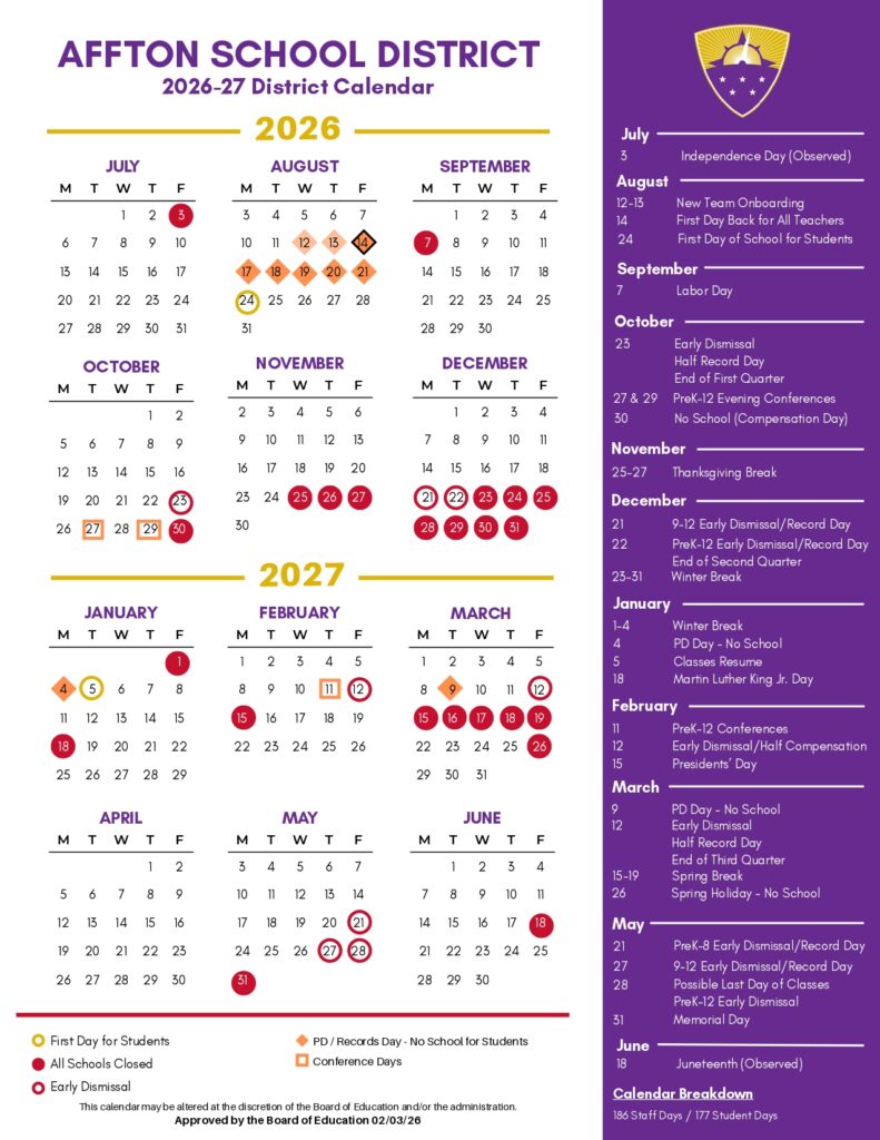 AFFTON SCHOOL DISTRICT 2026-27