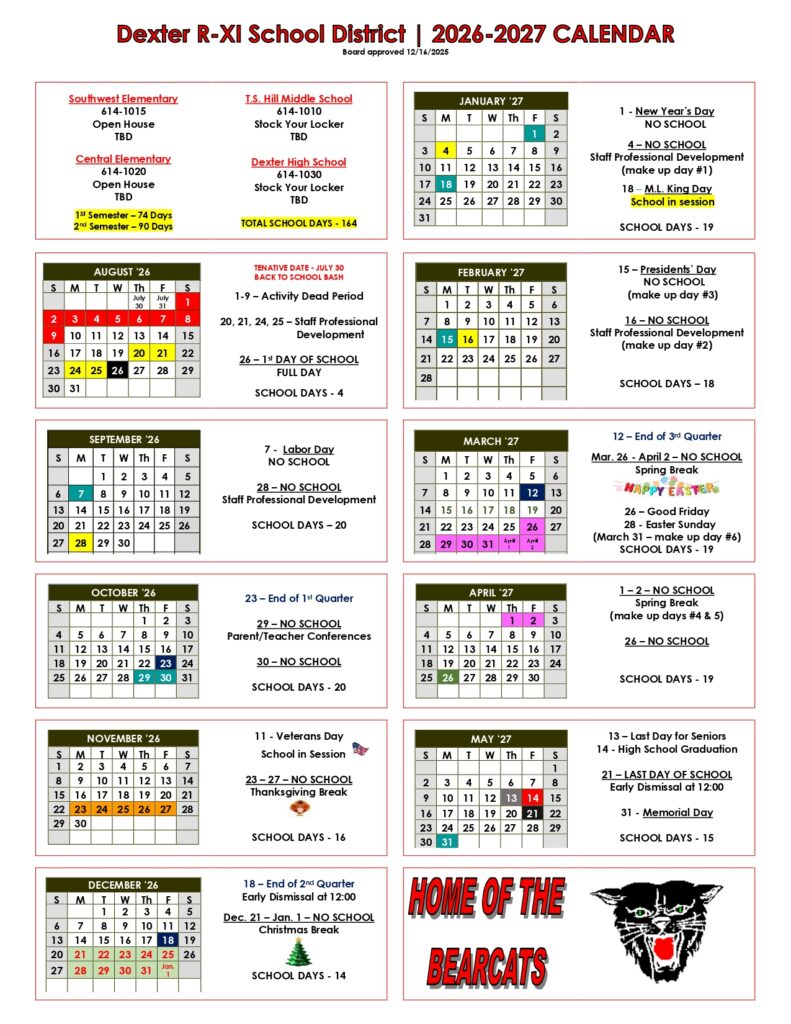 Dexter R-XI School District 2026-2027