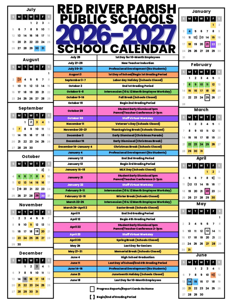 RED RIVER PARISH PUBLIC SCHOOLS 2026-2027