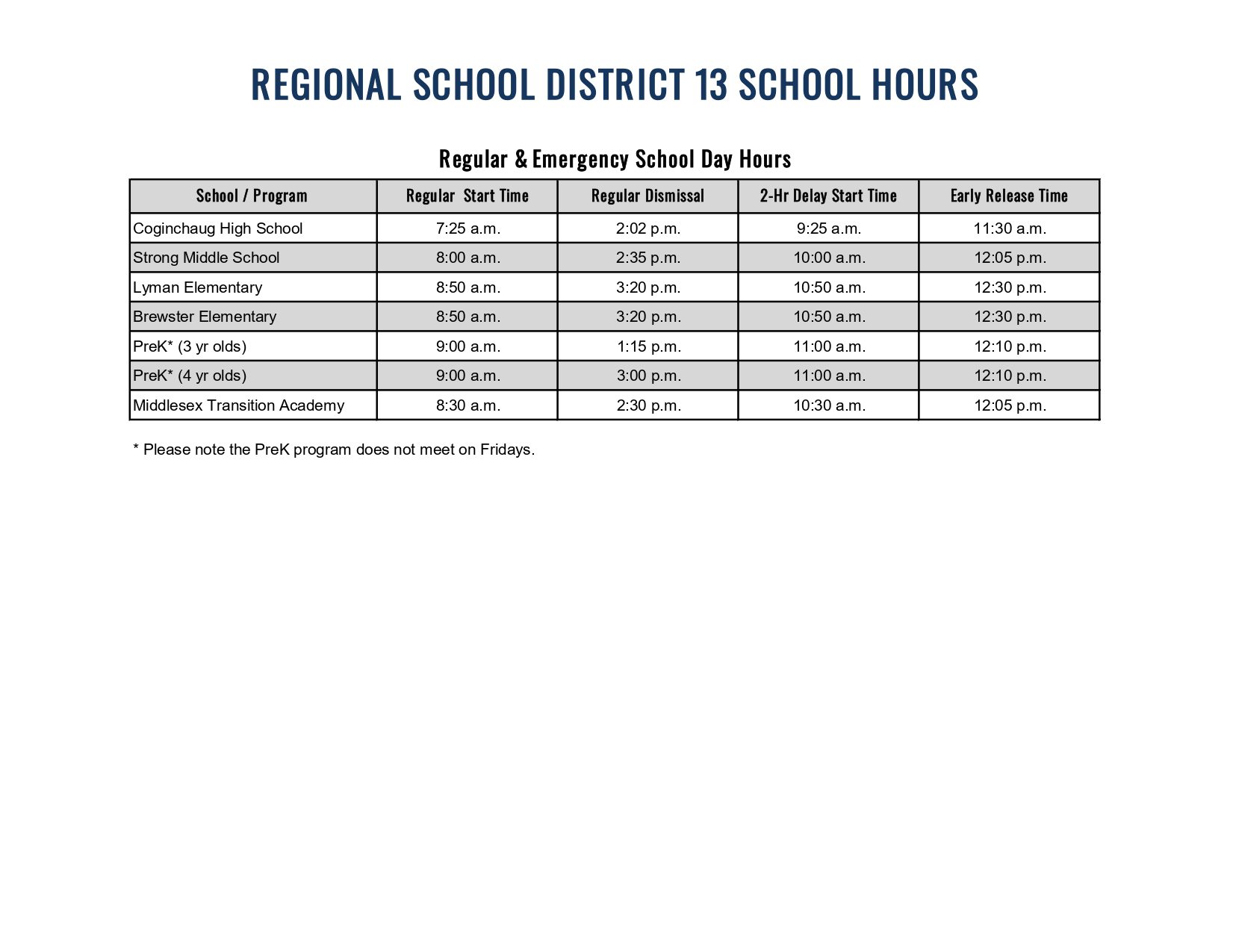 REGIONAL SCHOOL DISTRICT 13   Calendar 26-27 Revised PDF