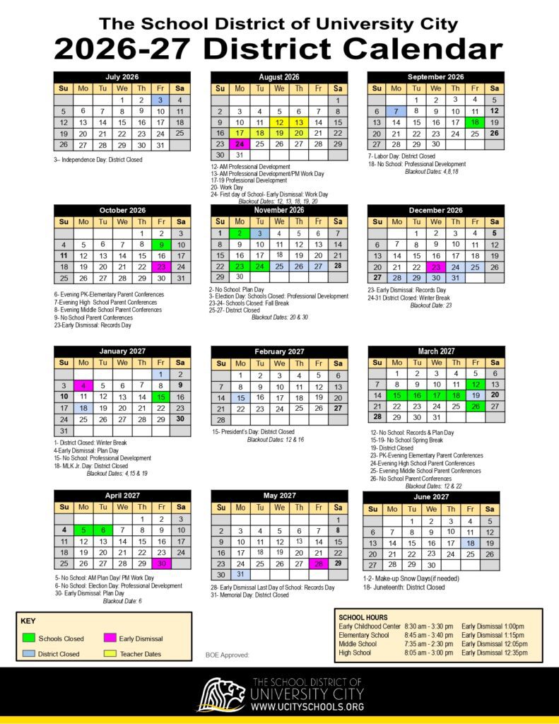 The School District of University City 2026-27