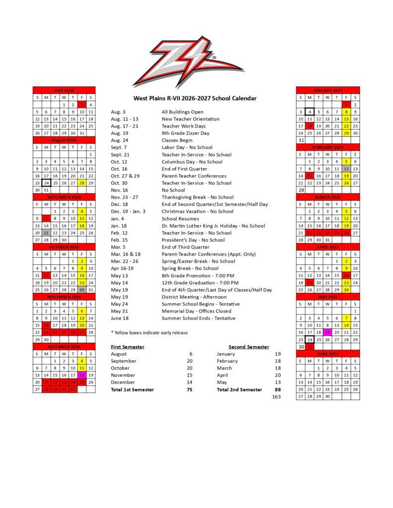 West Plains R-VII 2026-2027