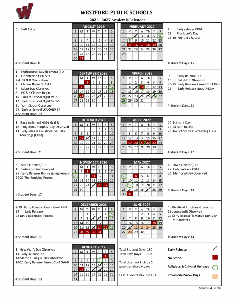 Westford Public Schools 26-27 Calendar (1)