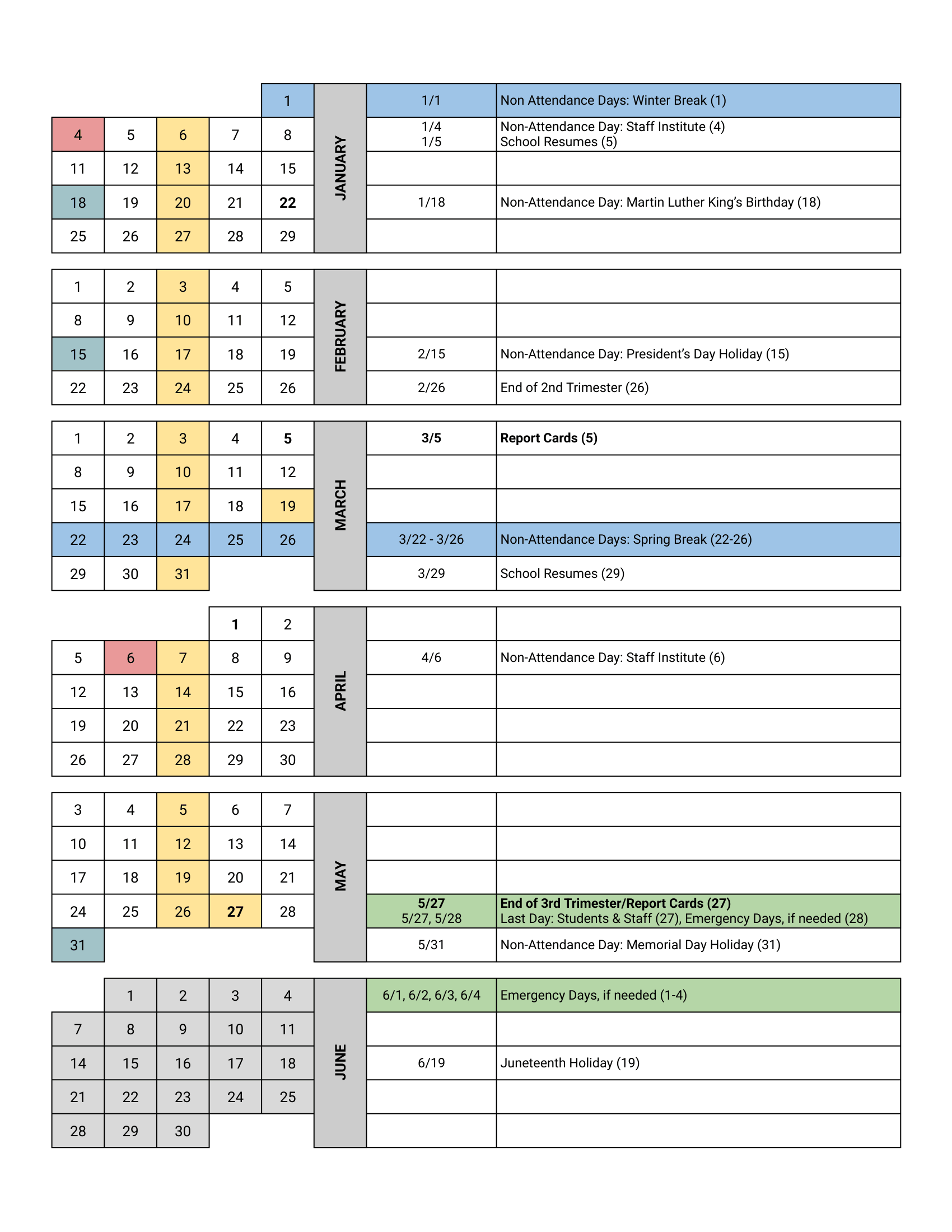 CCSD59 Traditional School Calendar Calendar 26-27 Revised